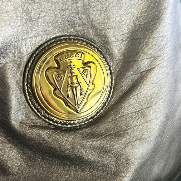 GUCCI Hysteria Fold-over Metallic Hobo Bag - Picture 7 of 14